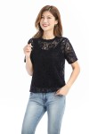 Flocking Lace Blouse