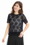 Flocking Lace Blouse