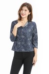 Japanese Printed Long Sleeve Blouse