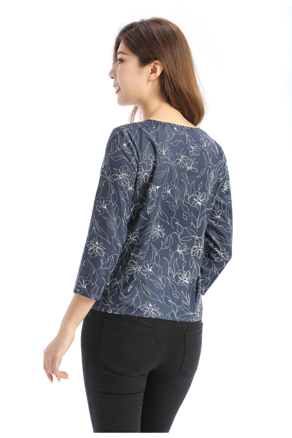 Japanese Printed Long Sleeve Blouse