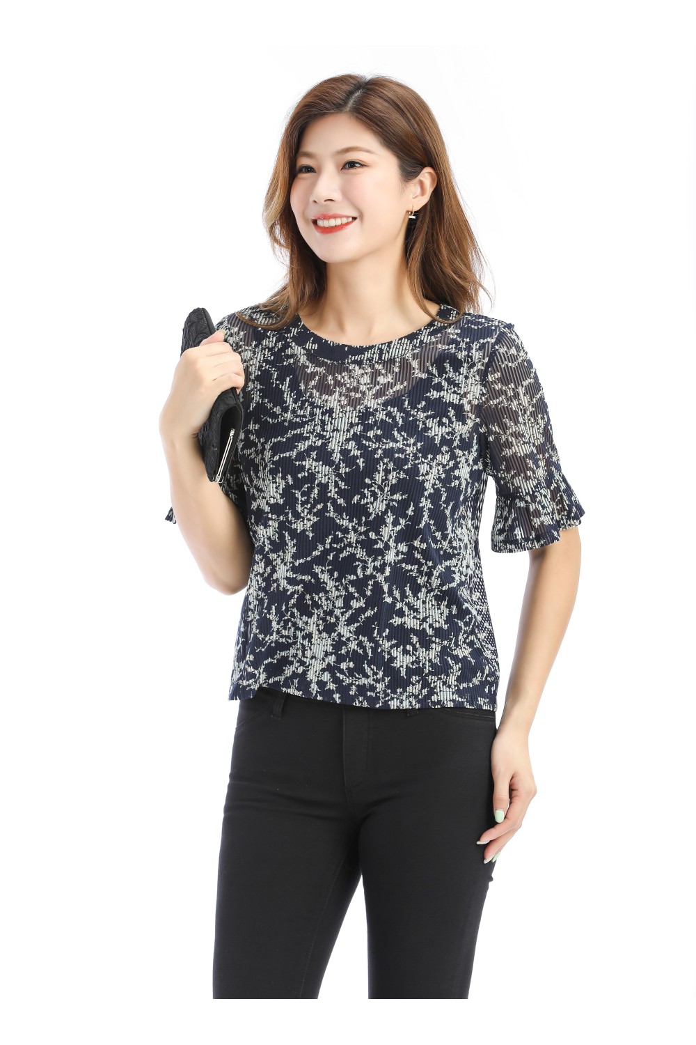 Japanese Printed Knit Top