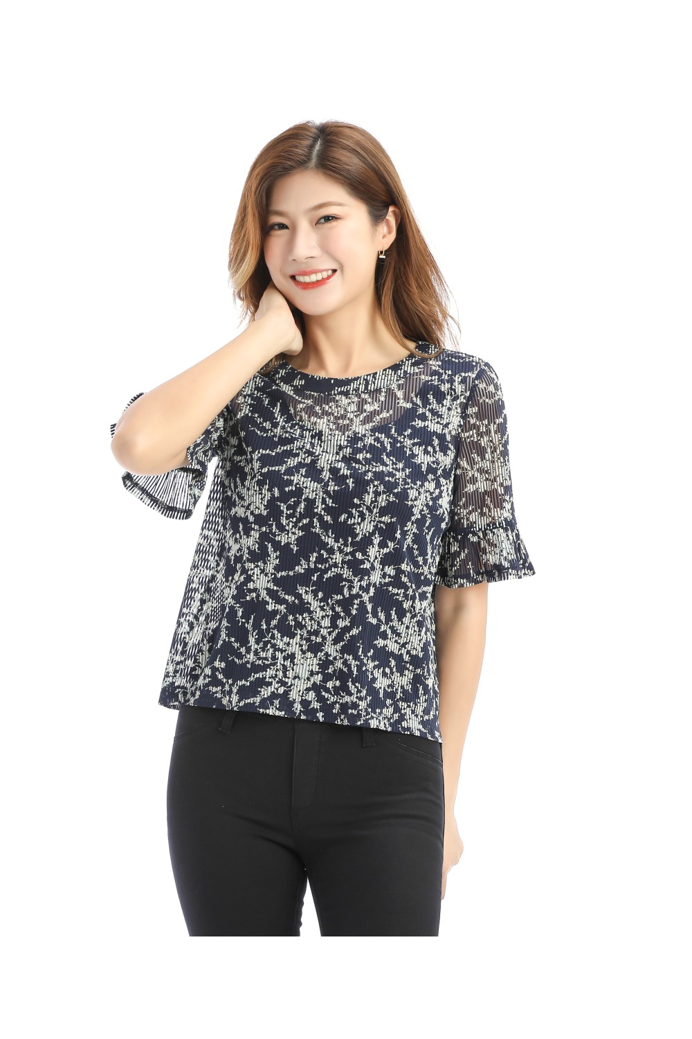 Japanese Printed Knit Top