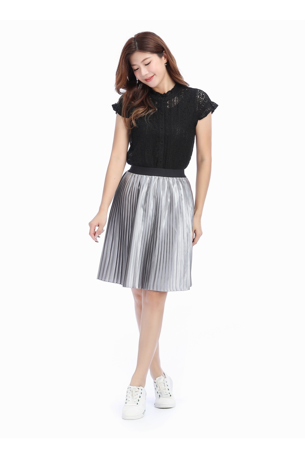 Shinny Pleated Skirt