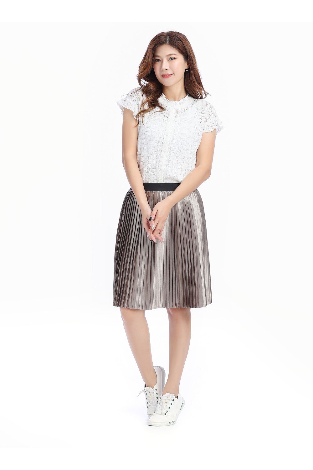 Shinny Pleated Skirt